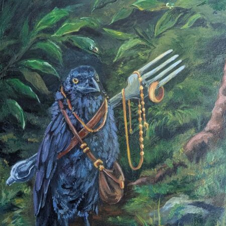 Lindsay Pearson - Crow's Collection - Acrylic - 10'' x 8'' x 1.5''