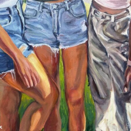 Judi Cook - Friends in the Golden Hour - Acrylic - 16'' x 20'' x 1.5''