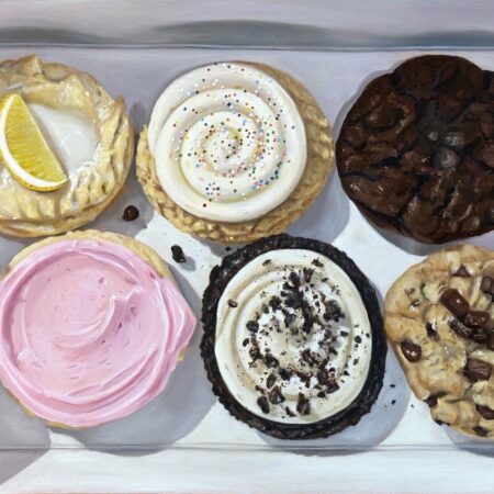 Haley Marfleet - A Box from Crumbl - Oil on canvas - 20'' x 30'' x 1.5''