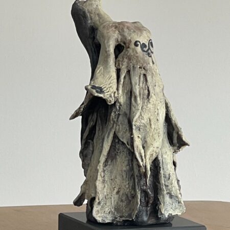 Deborah Lynn Patterson - Arising - paper clay with milk-paint patina - 8.75'' x 4'' x 4''