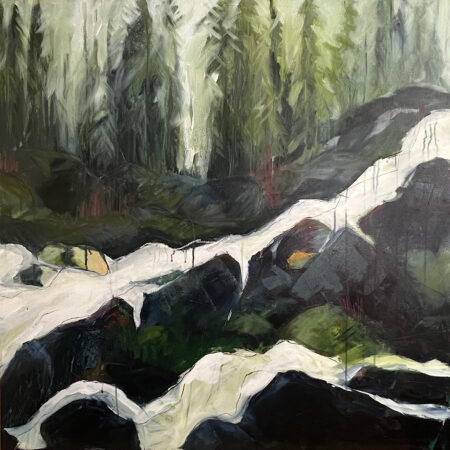 Iris Ranieri - Forest river - Acrylic on canvas - 36'' x 36'' x 1.5''