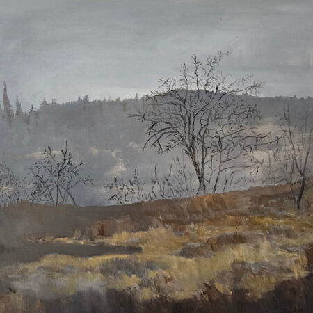 Wayne Hudson - Grey Day Along the Humber - Acrylic on Canvas - 20x20x1.5