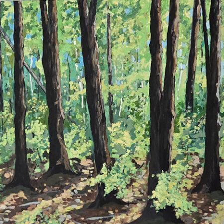 Wayne Hudson - Forest Walk - Acrylic on Canvas - 48x22x2.5