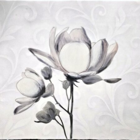 Karen Brown - The Summer’s Flower - Encaustic mixed media on panel - 18 × 24
