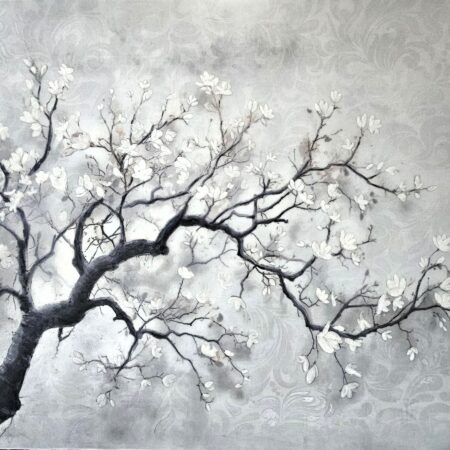 Karen Brown - A Spirit of Youth - Encaustic mixed media on panel - 48 × 60