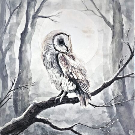 Karen Brown - My Soul’s Imaginary Sight - Encaustic mixed media on panel - 30 × 30